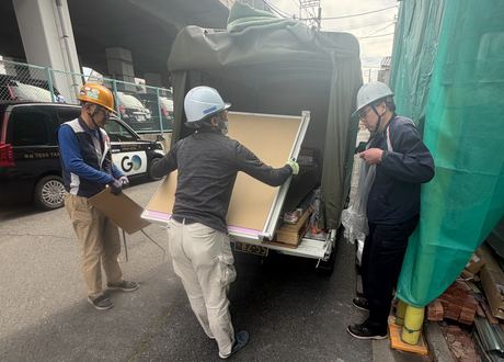 現地到着（部材の搬入）